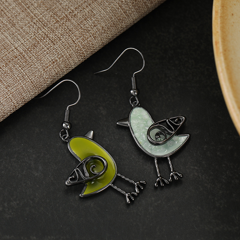 Women's Bohemian Bird Shaped Pendant Earrings